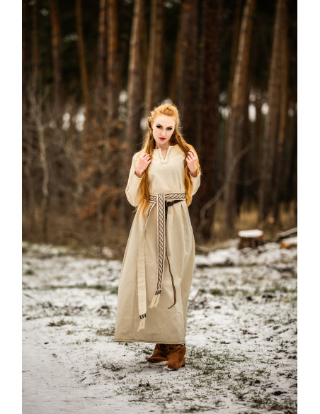 Robe Viking femme Helga en Beige naturel