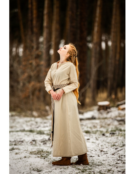 Robe Viking femme Helga en Beige naturel