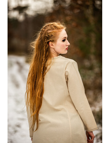 Robe Viking femme Helga en Beige naturel