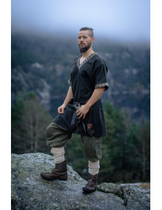 Pantalons vikings en lin Wodan, vert olive 2