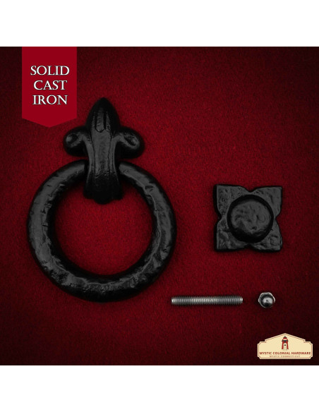 Heurto de porte médiéval avec anneau...