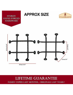 Grille de bar clandestin pour portes (27x29 cm.) 2