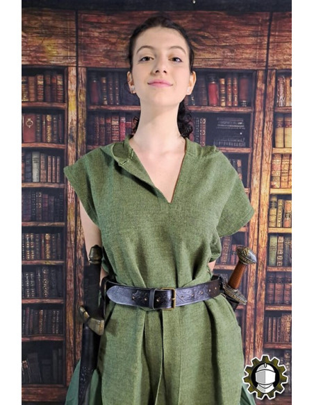 Tahalí médiéval en cuir noir modèle...