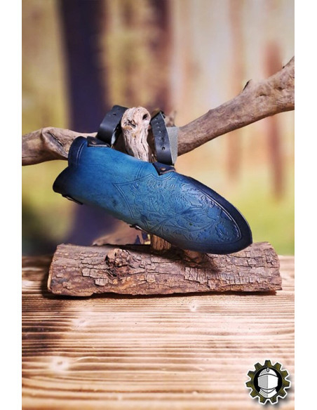 Tahalí médiéval en cuir bleu modèle...