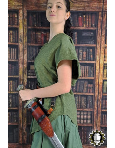 Tahalí médiéval Brian, main droite cuir marron 2