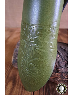 Tahalí médiéval dagues cuir vert modèle Jerome 2