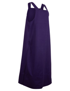 Robe style tablier modèle Lientje, couleur mauve 2