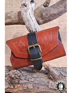 Sac médiéval en cuir marron pour 3 potions, Tarryon