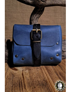 Sac médiéval en cuir bleu modèle Valeron