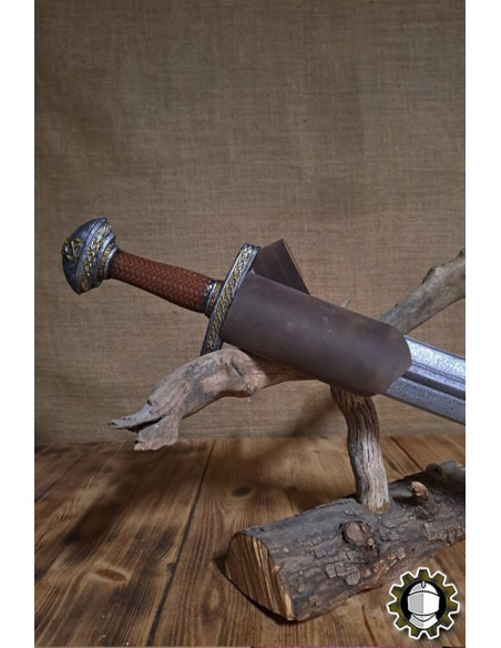 Tahalí épée main droite cuir marron