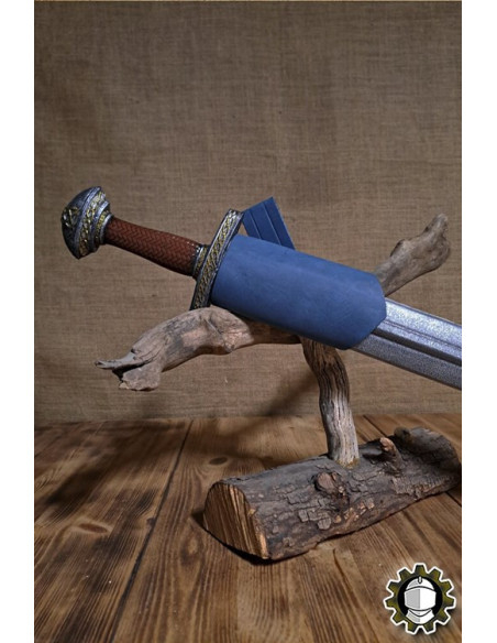 Tahalí épée main droite cuir bleu