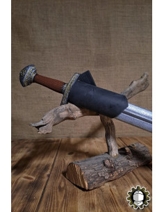 Tahalí épée main droite cuir noir