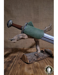 Harnais épée main gauche cuir vert