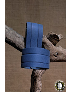 Tahalí en cuir pour dagues, couleur bleue