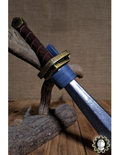 Tahalí en cuir pour dagues, couleur bleue 2