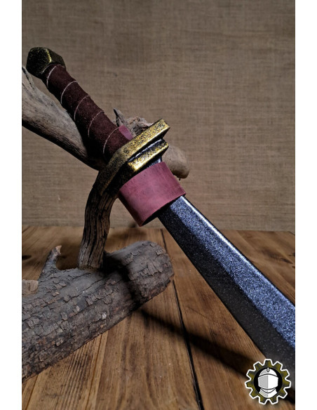 Tali en cuir pour dagues, couleur rouge