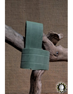 Tahalí en cuir pour dagues, couleur verte