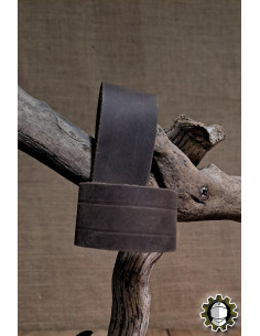 Tahalí en cuir pour dagues, couleur marron