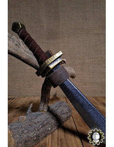 Tahalí en cuir pour dagues, couleur marron 2