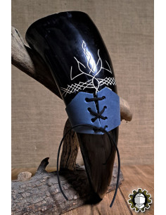 Housse en cuir pour cor, couleur bleue 2