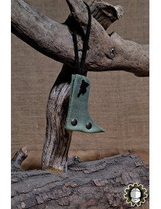 Tahalí en cuir pour épées, couleur verte