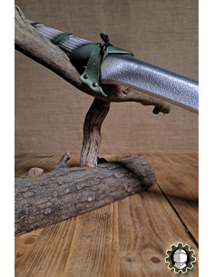 Tahalí en cuir pour épées, couleur verte 2