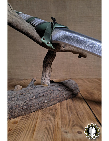 Tahalí en cuir pour épées, couleur verte