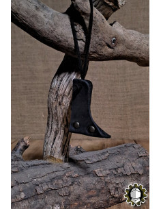 Tahalí en cuir pour épées, couleur noire