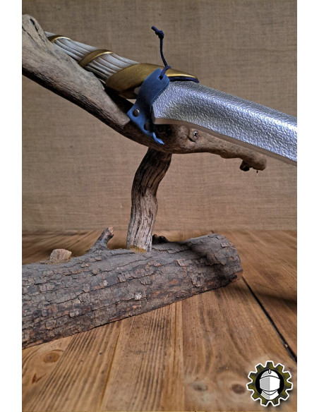 Tahalí en cuir pour épées, couleur bleue