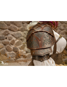 Épaulettes guerrier Renaissance marron (1 unité) 2