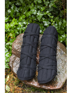 Grebas médiévales rembourrées modèle Farald, couleur noire