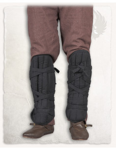 Grebas médiévales rembourrées modèle Farald, couleur noire 2