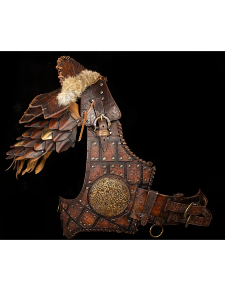 Peto en cuir marron modèle Barbare