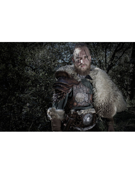 Peto en cuir marron modèle Barbare