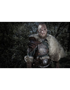 Porte en cuir noir modèle Barbare