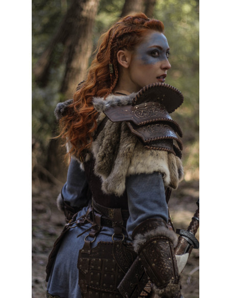 Épaule en cuir celtique, modèle Barbare