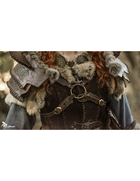 Épaule en cuir celtique, modèle Barbare