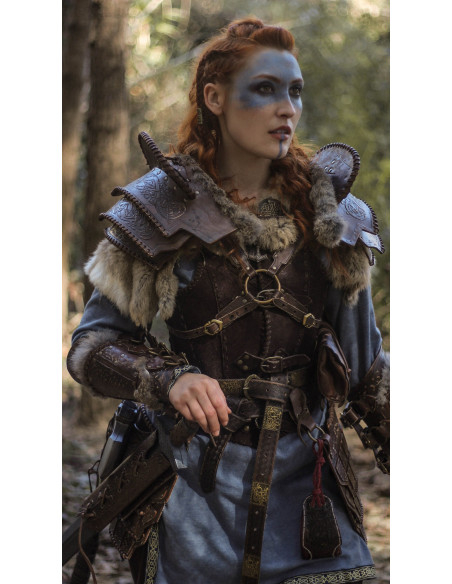 Épaule en cuir celtique, modèle Barbare