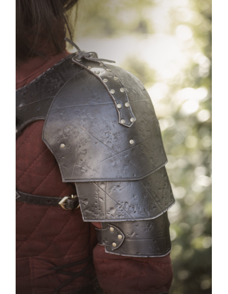 Épaulette médiévale en cuir modèle...