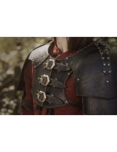 Épaulette médiévale en cuir modèle Mercenaire 2
