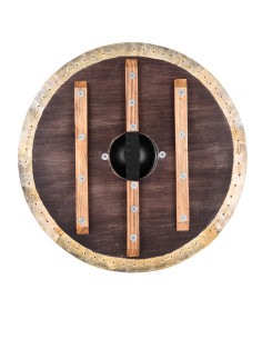 Bouclier Viking Vegvísir avec bord en cuir (60 cm.) 2