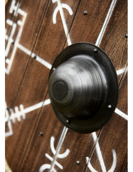 Bouclier Viking Vegvísir avec bord en...