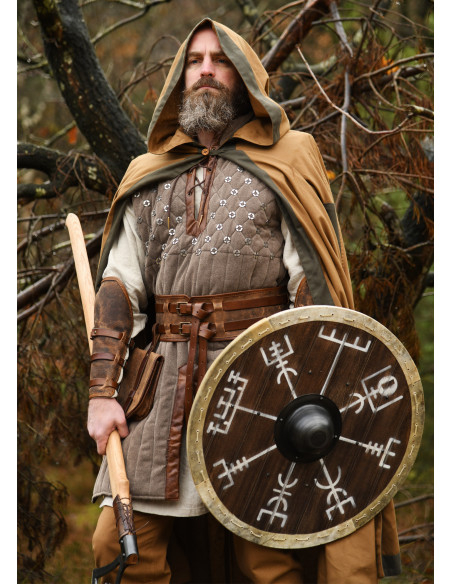 Bouclier Viking Vegvísir avec bord en...