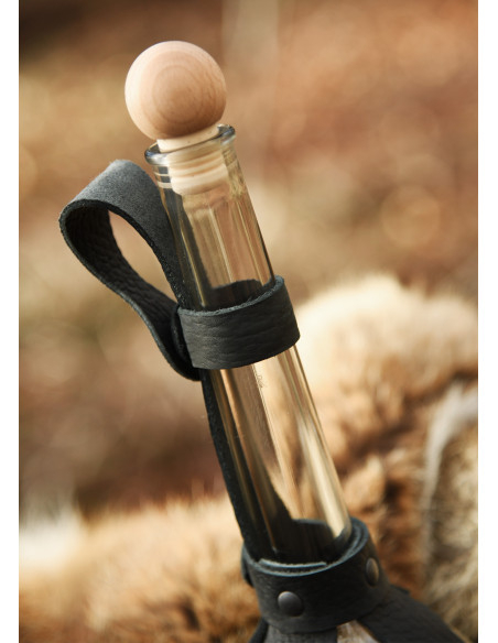 Bouteille en verre à long col avec...