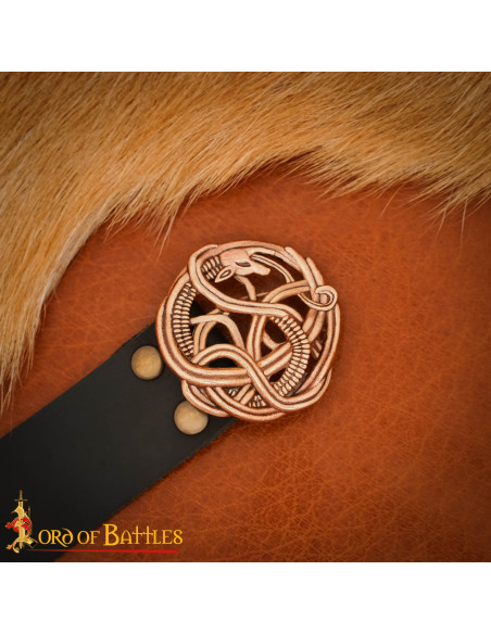 Boucle viking serpent pour ceinture,...