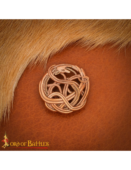 Boucle viking serpent pour ceinture,...