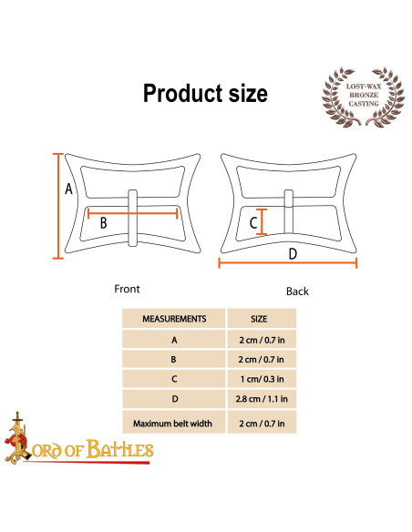 Boucle de ceinture médiévale en...