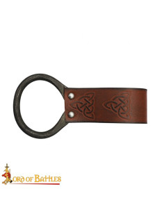 Tahalí celtique pour haches en cuir marron 2