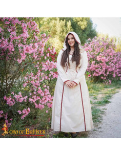 Robe de sorcière médiévale à capuche, en coton 2