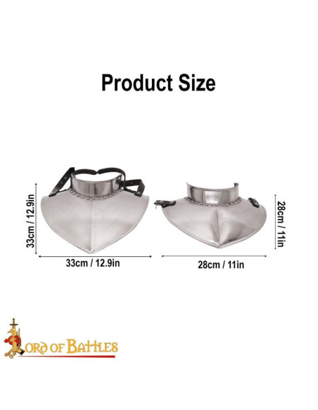 Gorgerin de chevalier médiéval,...